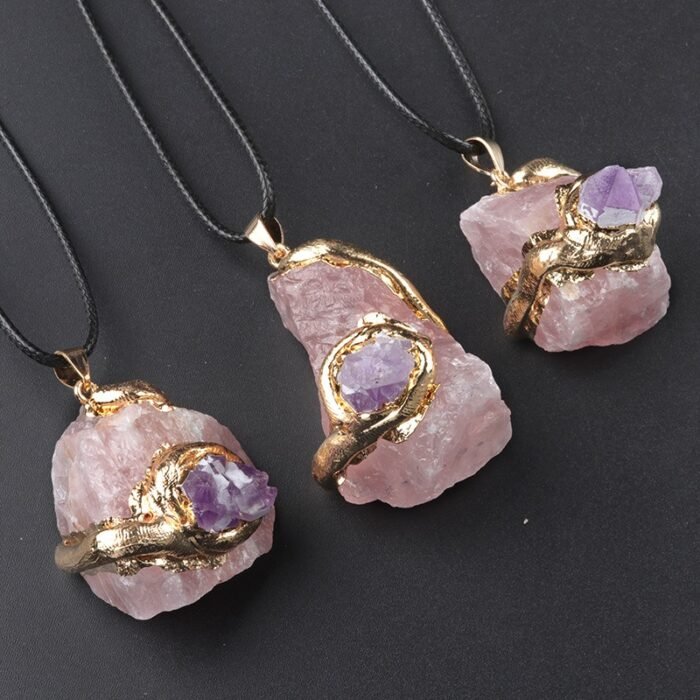 Handmade - Crystal - Necklace - Rough stone