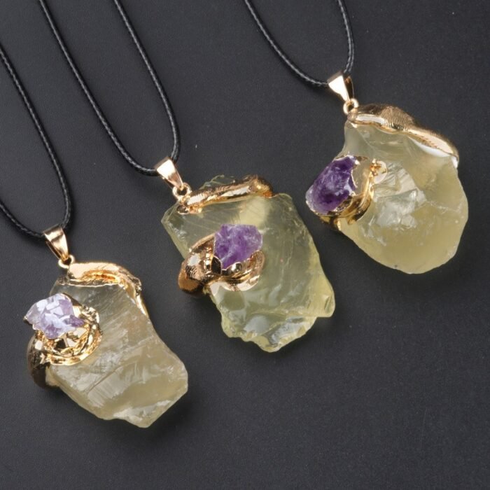 Handmade - Crystal - Necklace - Rough stone