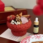 Red Essential oil Crystal Raw Stone gift set