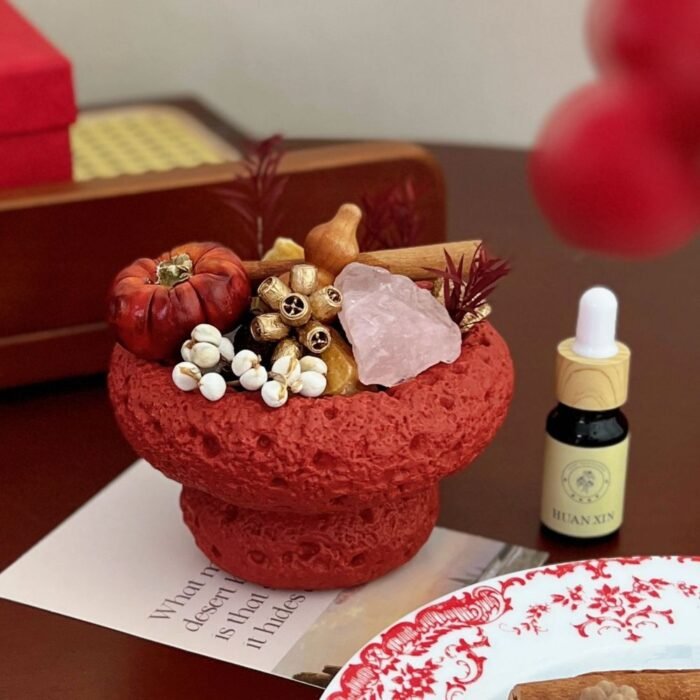 Red Essential oil Crystal Raw Stone gift set