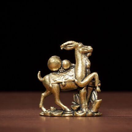 Fulu Gourd Goat Miniature Statue  Wealth and Prosperity