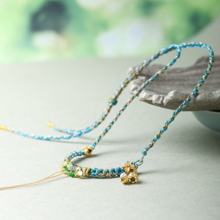 Hand woven necklace rope