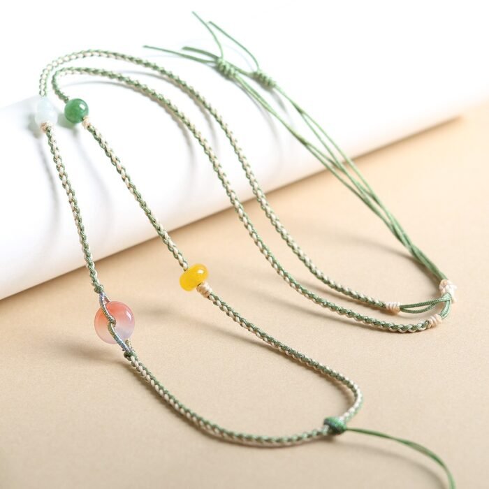 Hand woven necklace rope