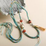 Hand woven necklace rope