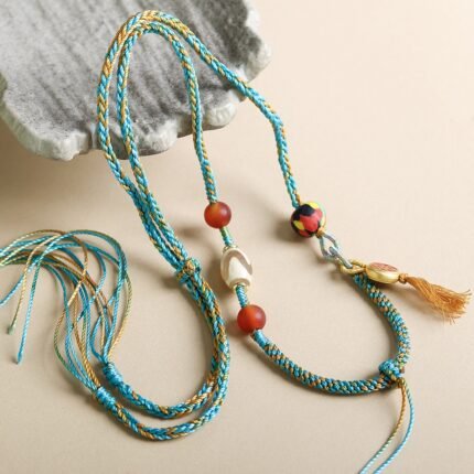 Hand woven necklace rope