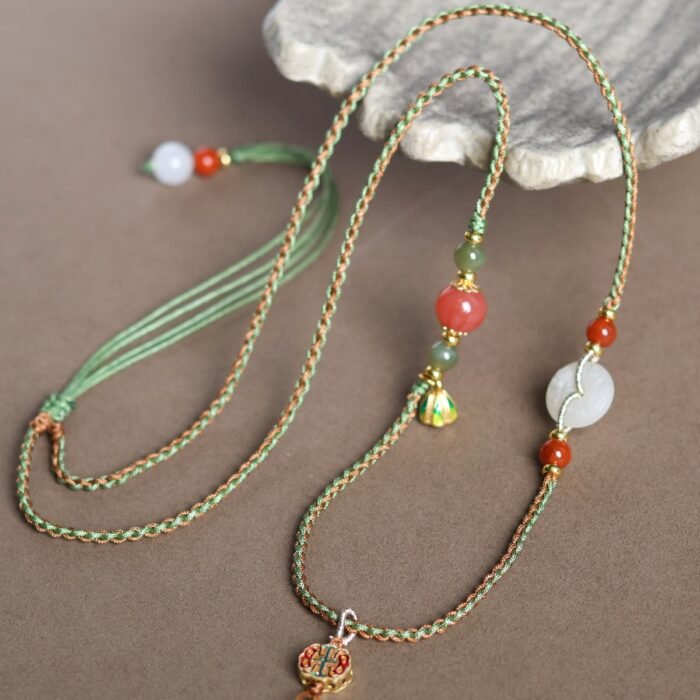 Hand woven necklace rope