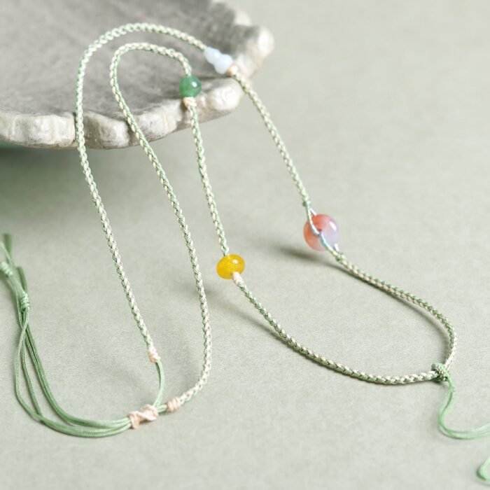 Hand woven necklace rope