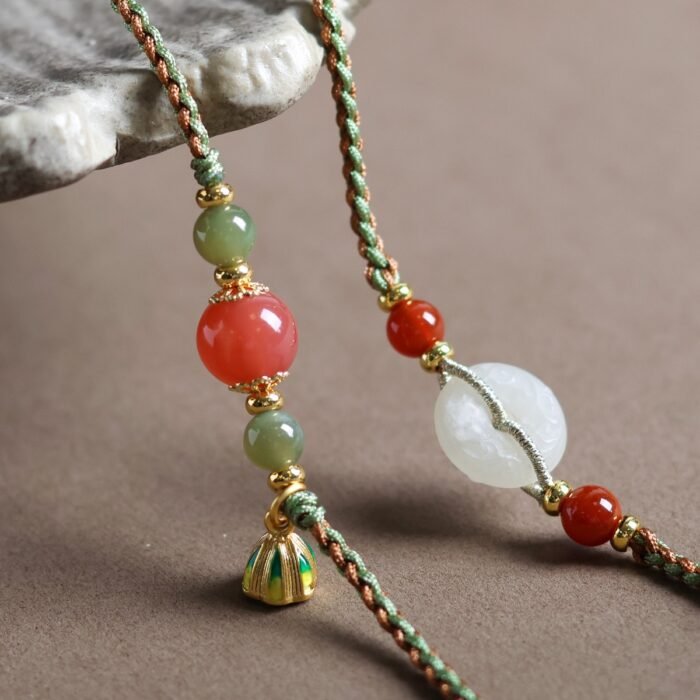 Hand woven necklace rope