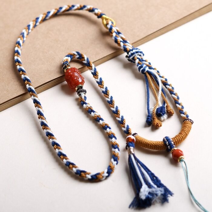 Hand woven necklace rope