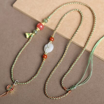 Hand woven necklace rope